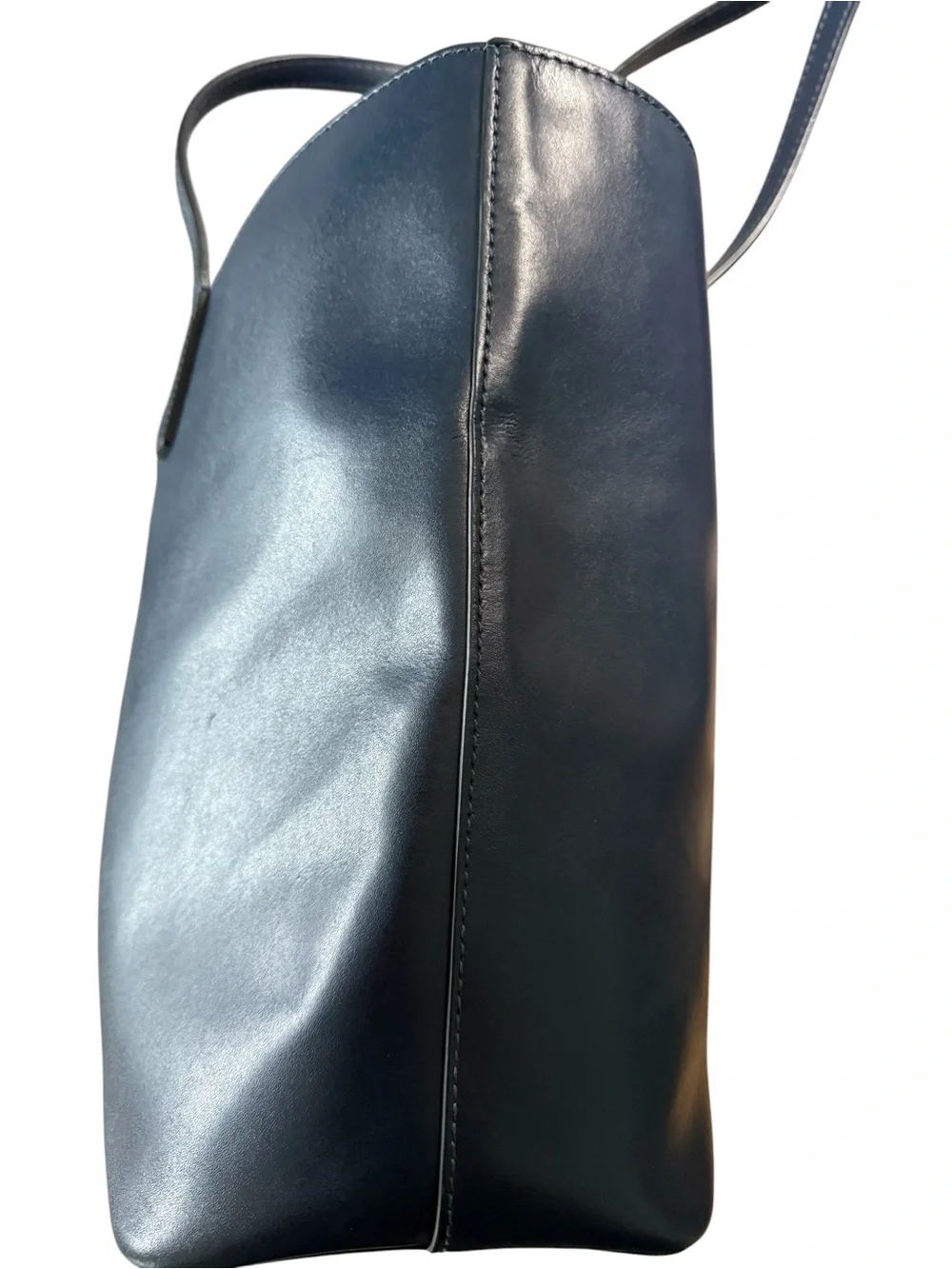 kate spade New York navy blue Leather Tote Bag